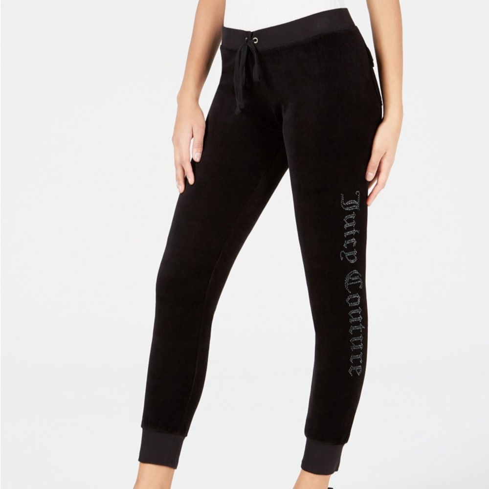Juicy Couture Embellished Velour Sweatpants